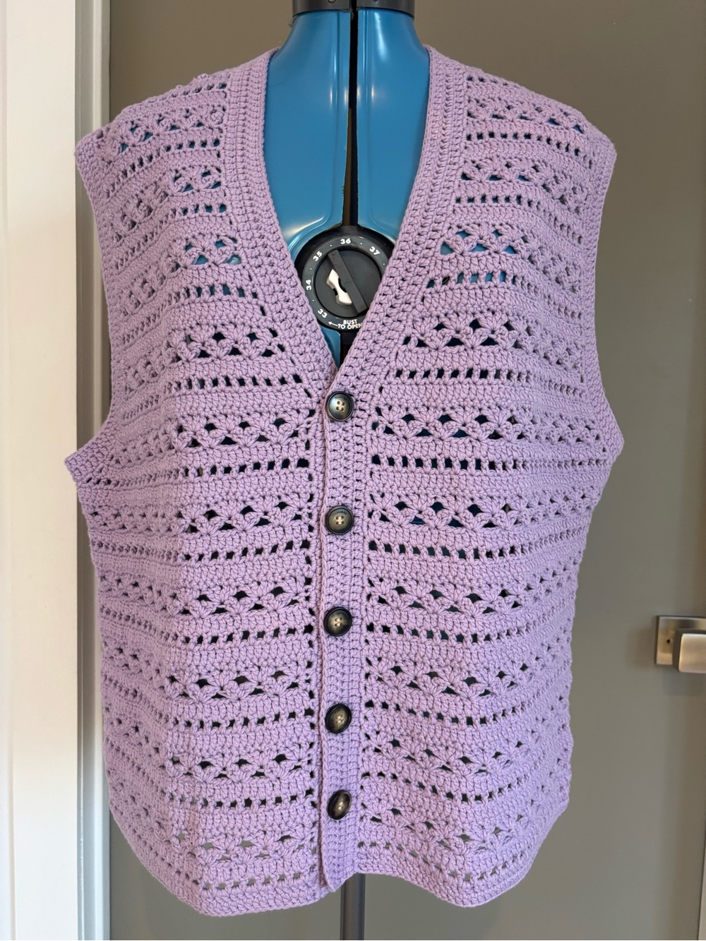 NWT Nanushka Andor Lilac Cotton Blend Crochet Vest Men’s XL Unisex